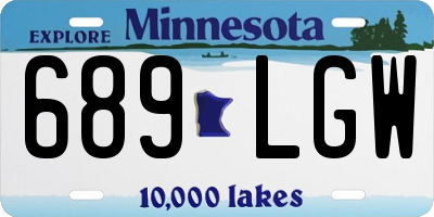 MN license plate 689LGW