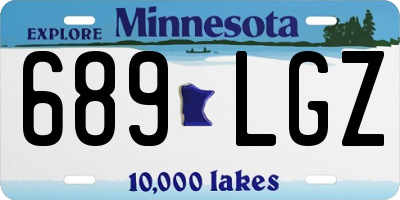 MN license plate 689LGZ