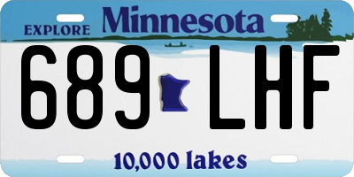 MN license plate 689LHF