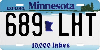 MN license plate 689LHT