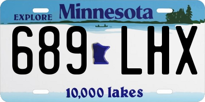 MN license plate 689LHX