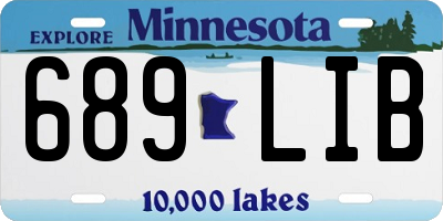 MN license plate 689LIB