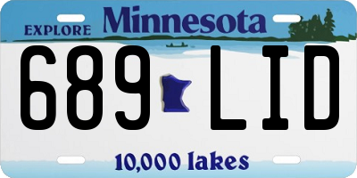 MN license plate 689LID