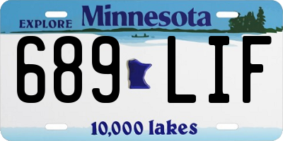 MN license plate 689LIF