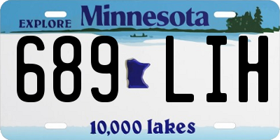 MN license plate 689LIH