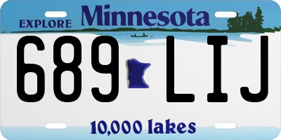 MN license plate 689LIJ