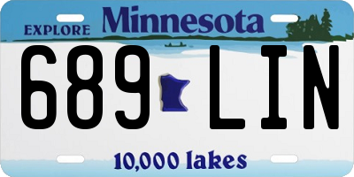MN license plate 689LIN
