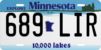 MN license plate 689LIR