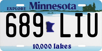 MN license plate 689LIU