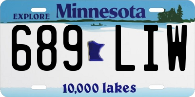 MN license plate 689LIW