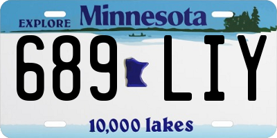 MN license plate 689LIY