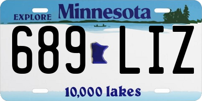 MN license plate 689LIZ