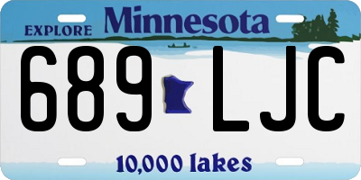 MN license plate 689LJC