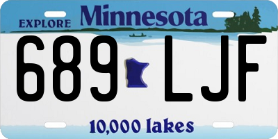 MN license plate 689LJF
