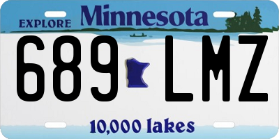 MN license plate 689LMZ