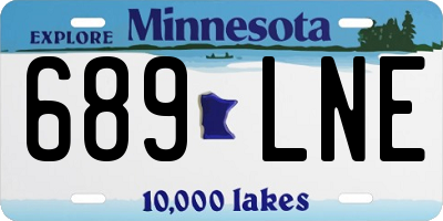 MN license plate 689LNE