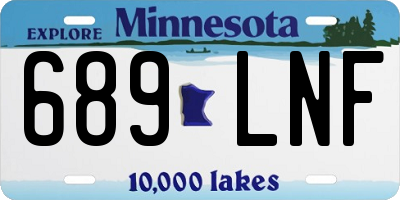 MN license plate 689LNF