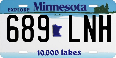 MN license plate 689LNH