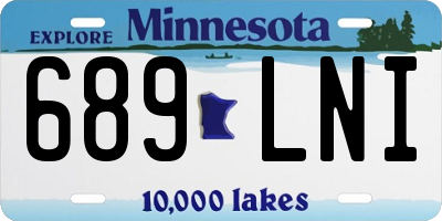 MN license plate 689LNI