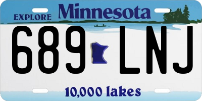 MN license plate 689LNJ