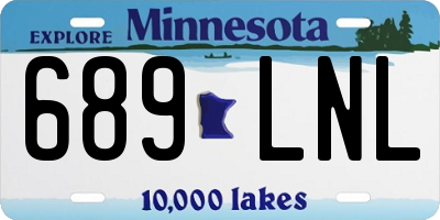 MN license plate 689LNL