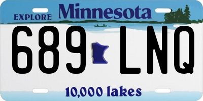 MN license plate 689LNQ