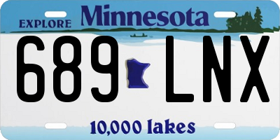 MN license plate 689LNX