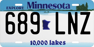 MN license plate 689LNZ