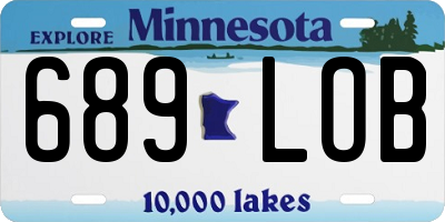 MN license plate 689LOB