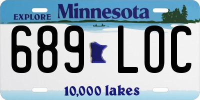 MN license plate 689LOC