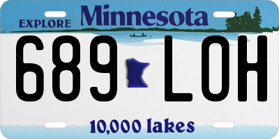 MN license plate 689LOH