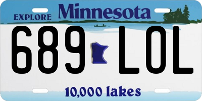 MN license plate 689LOL