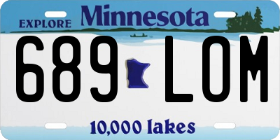 MN license plate 689LOM