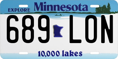MN license plate 689LON