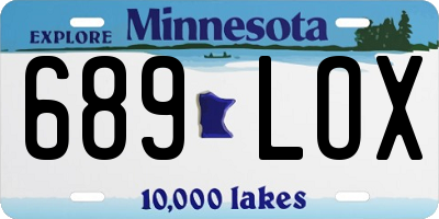 MN license plate 689LOX