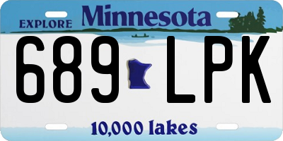 MN license plate 689LPK