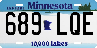 MN license plate 689LQE