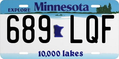 MN license plate 689LQF