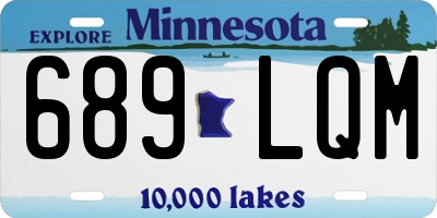 MN license plate 689LQM