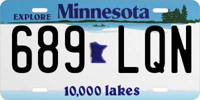 MN license plate 689LQN