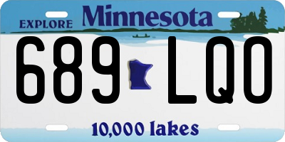 MN license plate 689LQO