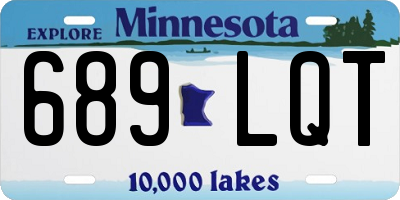 MN license plate 689LQT