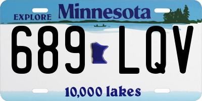 MN license plate 689LQV