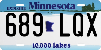 MN license plate 689LQX