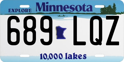 MN license plate 689LQZ
