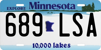 MN license plate 689LSA