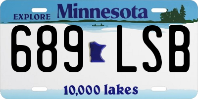 MN license plate 689LSB