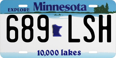 MN license plate 689LSH