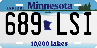 MN license plate 689LSI