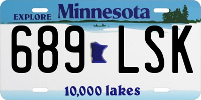 MN license plate 689LSK
